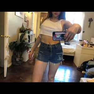 Levi’s Distressed Denim Shorts